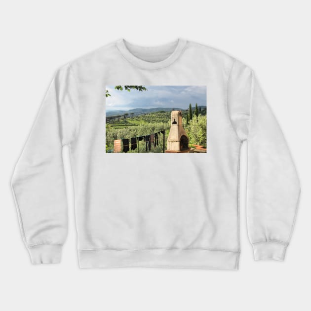 Washing Day in Tuscany Crewneck Sweatshirt by Violaman